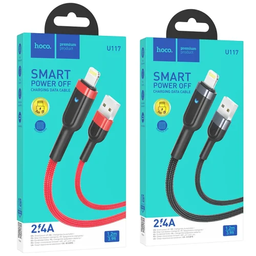 Cáp Sạc iP Hoco U117 Grand Intelligent Power-off
