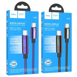 Cáp Sạc Type-C to Type-C Hoco U125 Benefit 100W With Display