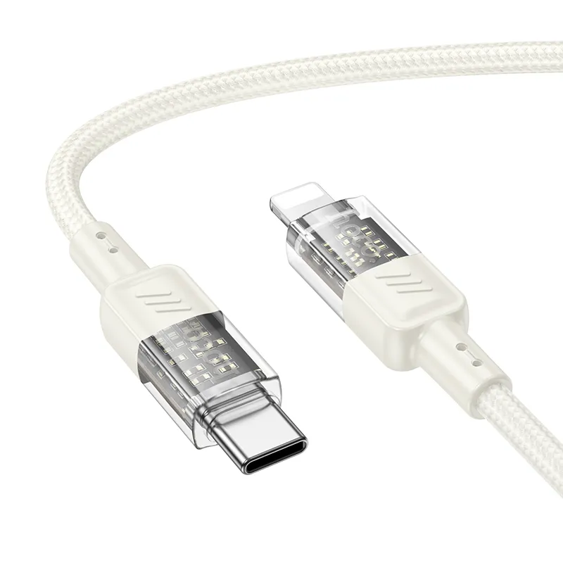 Thiết kế dây cáp sạc trong suốt tinh tế và bền bỉ