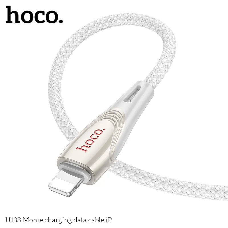 Cáp Sạc iP Hoco U133 Monte tính năng lõi đồng dày OD4mm bền bỉ