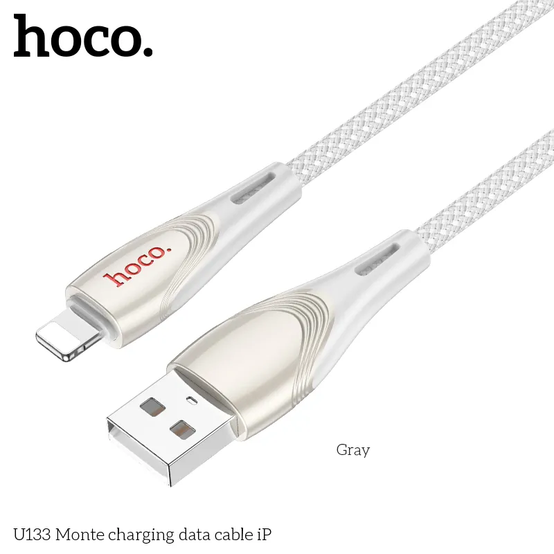 Cáp Sạc iP Hoco U133 Monte đóng gói chuẩn đẹp thích hợp làm quà tặng