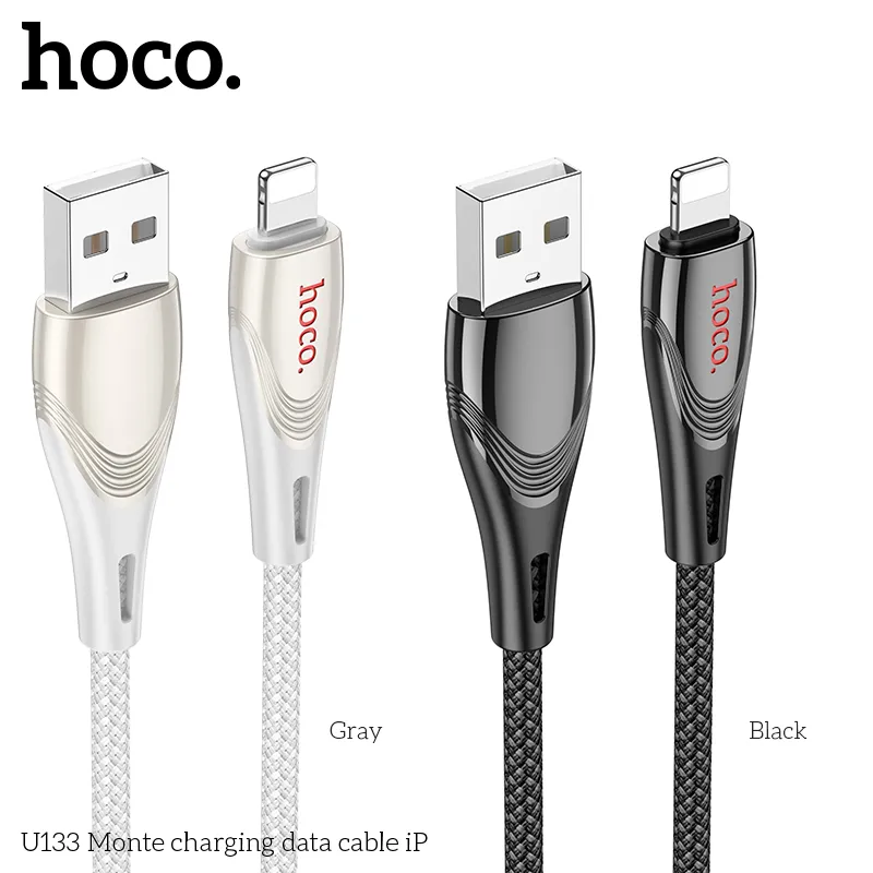Cáp Sạc iP Hoco U133 Monte kích thước 1.2m trọng lượng nhẹ gọn