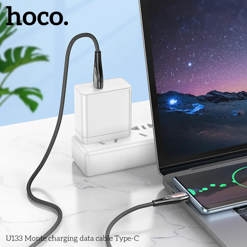 Cáp Sạc Type-C Hoco U133 Monte thiết kế bền bỉ chất lượng cao