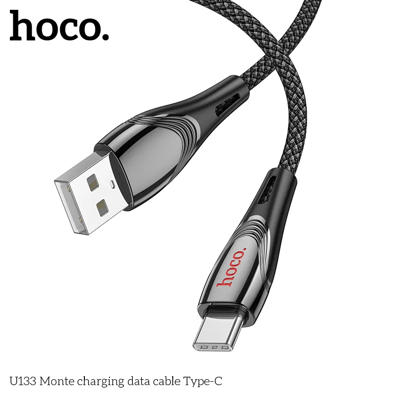 Tính năng chi tiết Cáp Sạc Type-C Hoco U133 Monte lõi đồng bện chống gãy