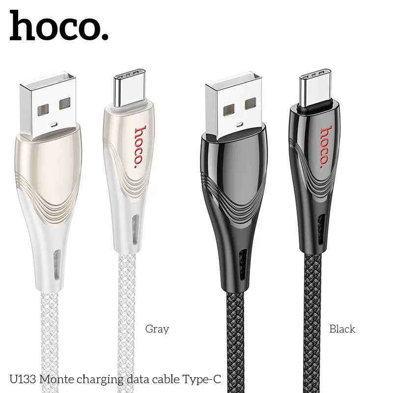Cáp Sạc Type-C Hoco U133 Monte kích thước 1.2m thuận tiện sử dụng