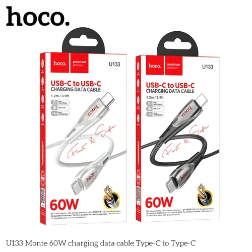 Cáp Sạc Type-C to Type-C Hoco U133 Monte 60W