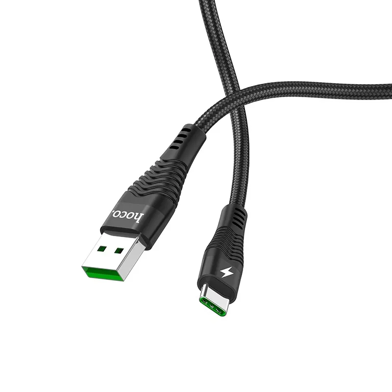 Cáp Hoco U53 5A Flash vỏ nylon bện chống rối, khớp nối hợp kim nhôm chắc chắn