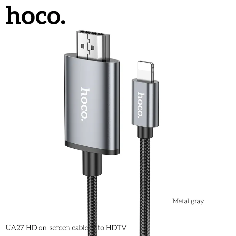 Bộ chuyển đổi Hoco UA27 HD on-screen cable iP to HDTV chất lượng cao, thiết kế tinh tế và bền bỉ