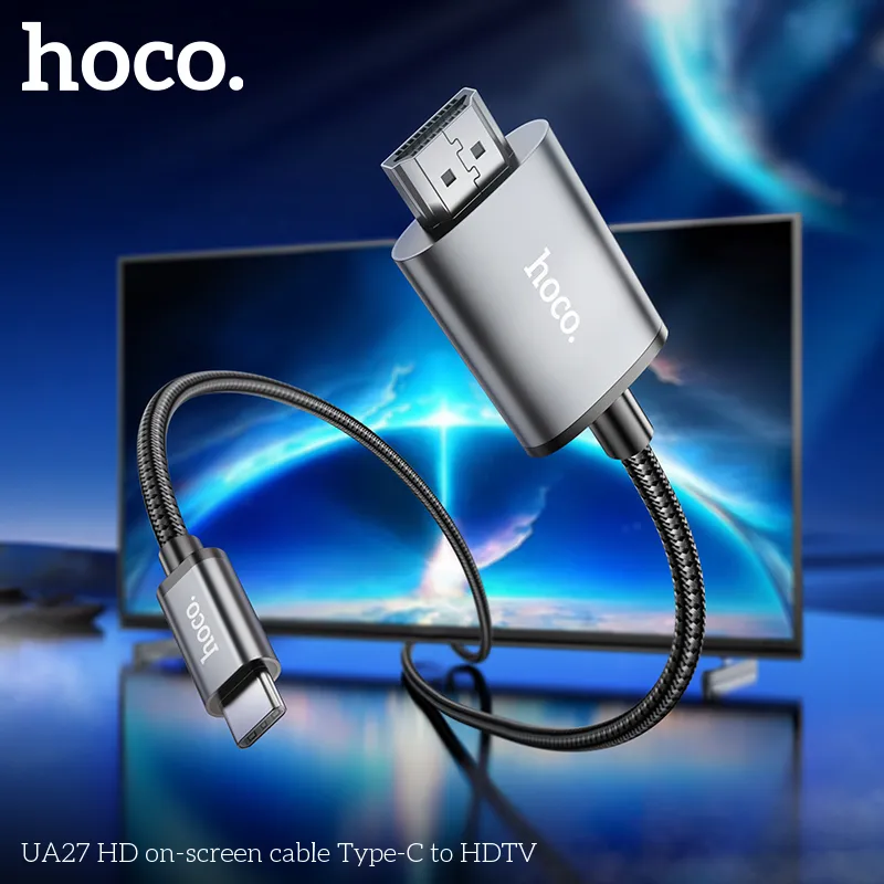 Bộ Chuyển Đổi Hoco UA27 HD on-screen cable Type-C to HDTV đa năng, tương thích rộng