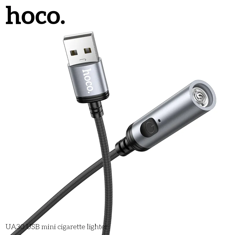 Công năng đa dạng của Hoco UA30 USB mini cigarette lighter hỗ trợ sạc và làm nóng thuốc lá