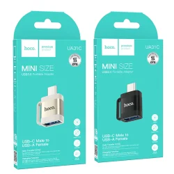 Bộ Chuyển Đổi Hoco UA31D USB male to Type-C female USB2.0 adapter