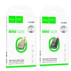 Bộ Chuyển Đổi Hoco UA36B C male to USB female OTG transparent adapter