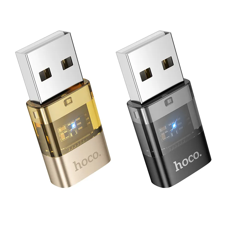 Bộ Chuyển Đổi Hoco UA36C USB male to C female USB2.0 thiết kế trong suốt tinh tế cho kết nối ổn định dễ sử dụng