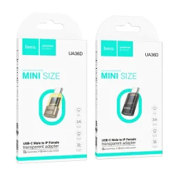 Bộ Chuyển Đổi Hoco UA36D C male to iP female transparent adapter