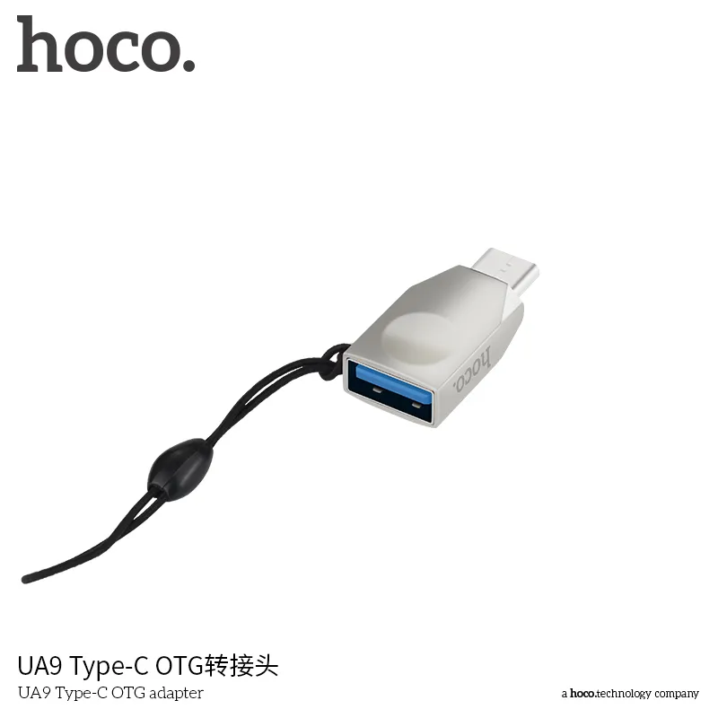 Bộ Chuyển Đổi Hoco UA9 Type-C OTG adapter với thiết kế nhỏ gọn, chất liệu hợp kim bền bỉ