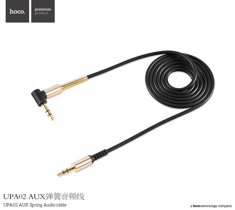 Cáp chuyển đổi âm thanh Hoco UPA02 AUX Spring thiết kế bền đẹp tiện dụng