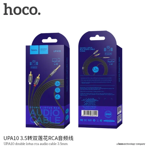 Cáp Chuyển Đổi Âm Thanh Hoco UPA10 Double Lotus RCA 3.5mm