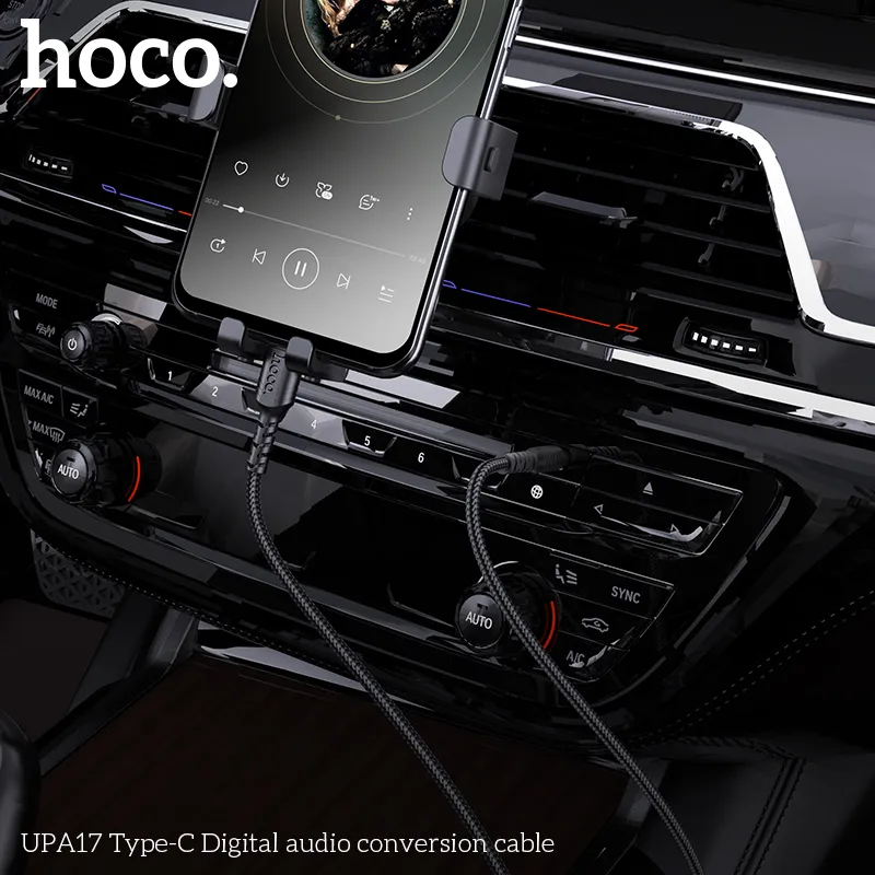 Cáp chuyển đổi âm thanh Hoco UPA17 Type-C Digital chính hãng, thiết kế nhỏ gọn dễ dàng mang theo