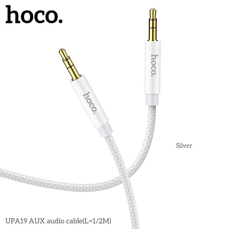 Cáp Chuyển Đổi Âm Thanh Hoco UPA19 AUX (L=1M) chất lượng cao, kết nối âm thanh chuẩn xác