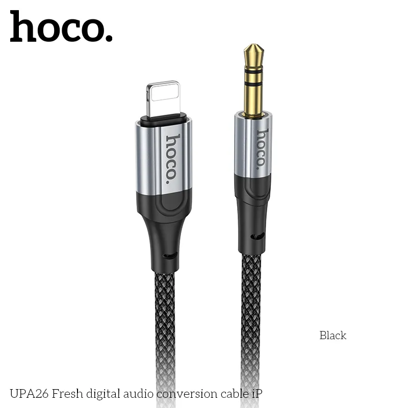 Cáp Chuyển Đổi Âm Thanh Hoco UPA26 Fresh iP thiết kế bền bỉ, giao hàng toàn quốc, hỗ trợ phí, đổi trả dễ dàng, bảo hành 12 tháng, phân phối chính hãng