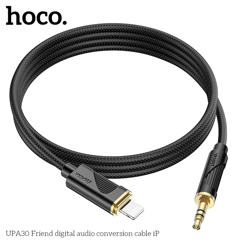 Cáp âm thanh Hoco UPA30 Friend iP giúp chuyển đổi âm thanh chất lượng, âm thanh trong trẻo, ổn định cao