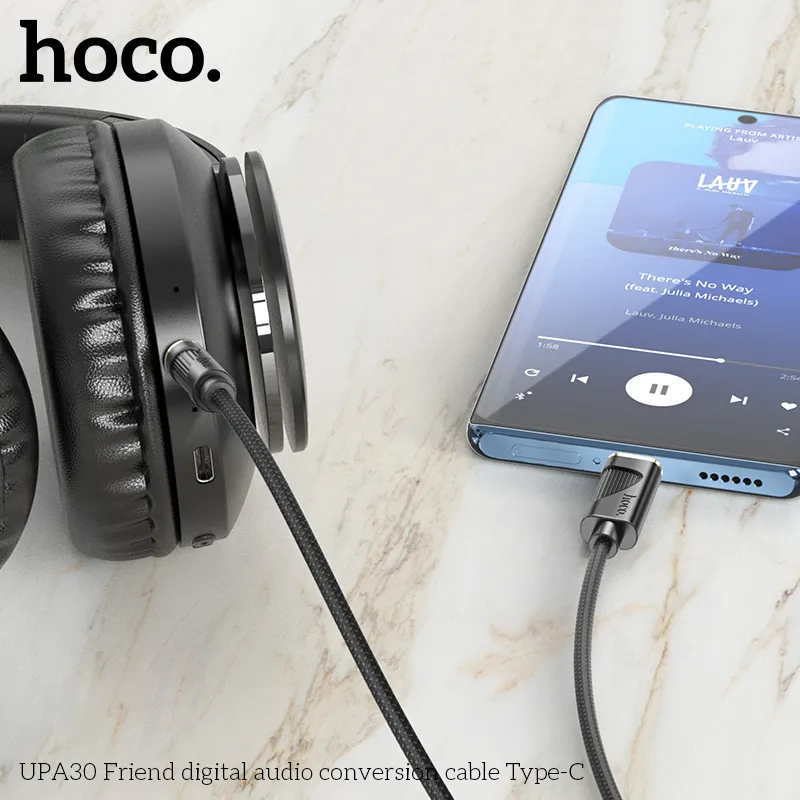 Cáp chuyển đổi âm thanh Hoco UPA30 thiết kế nhỏ gọn tiện lợi