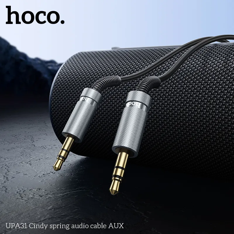 Cáp chuyển đổi âm thanh Hoco UPA31 Cindy spring AUX chất lượng cao, thiết kế nhỏ gọn tiện lợi