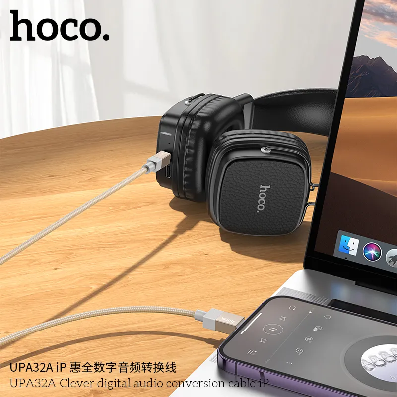 Cáp chuyển đổi âm thanh Hoco UPA32A thiết kế hiện đại và tiện dụng
