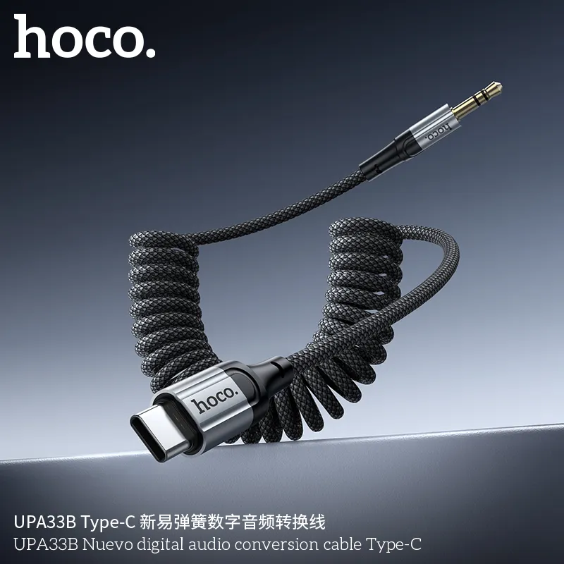 Cáp chuyển đổi âm thanh Hoco UPA33B Nuevo Type-C chất lượng cao, thiết kế nhỏ gọn và bền đẹp