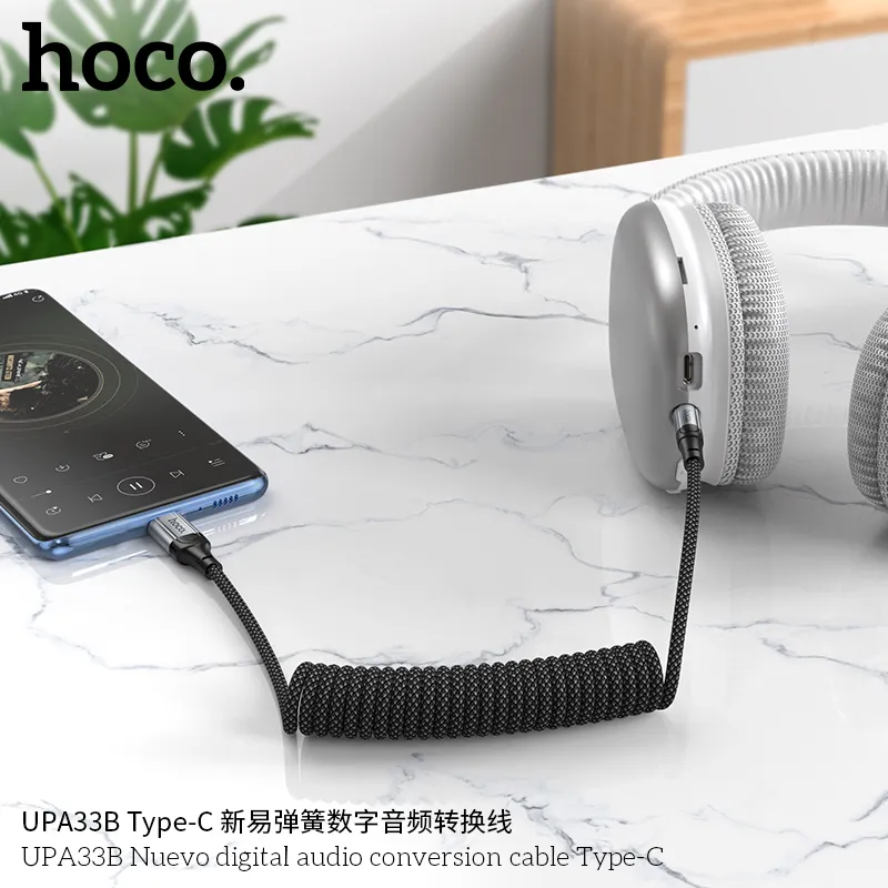 Thiết kế cáp chuyển đổi Hoco UPA33B với vỏ ngoài TPU và lớp nylon chống đứt