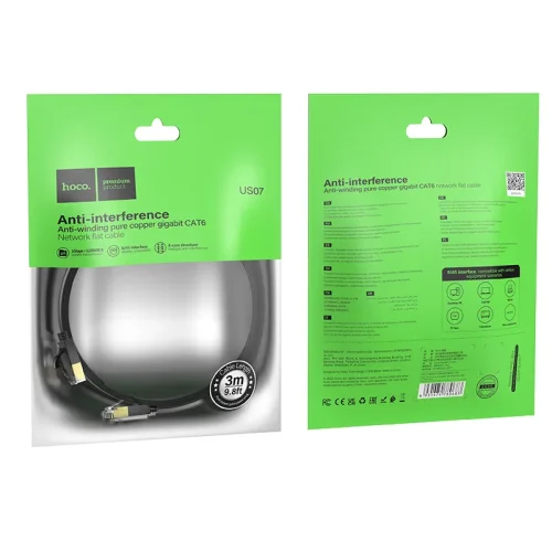 Cáp Dữ Liệu Hoco US07 General pure copper flat network cable L=3M