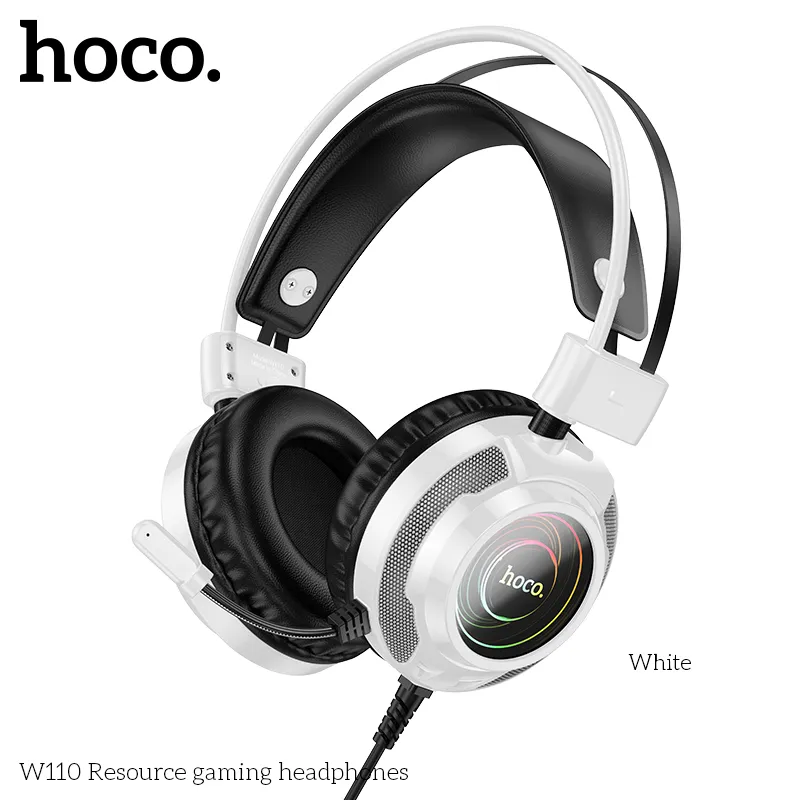 Trải nghiệm chơi game đỉnh cao cùng tai nghe Hoco W110 với đèn RGB động đổi màu hấp dẫn