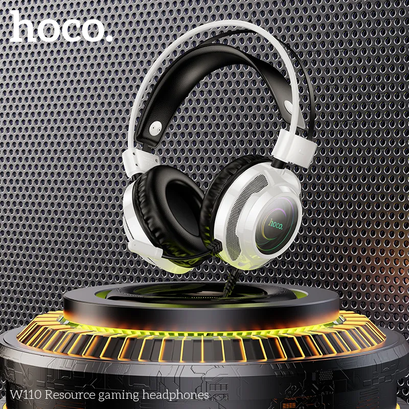Kích thước tai nghe Hoco W110 220x185x105mm, trọng lượng 392g vừa vặn sử dụng lâu dài