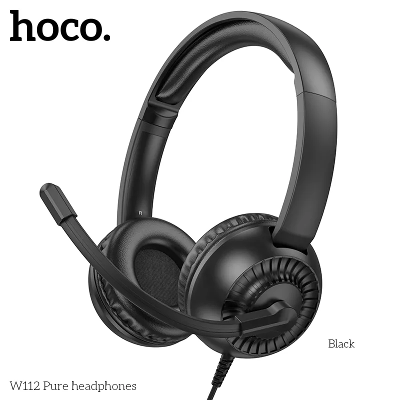 Tai nghe chụp tai gaming Hoco W112 Pure thiết kế hiện đại cho trải nghiệm âm thanh chân thực
