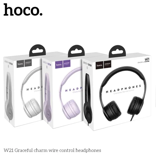 Tai Nghe Bluetooth Chụp Tai Hoco W21 Graceful Charm Wire Control