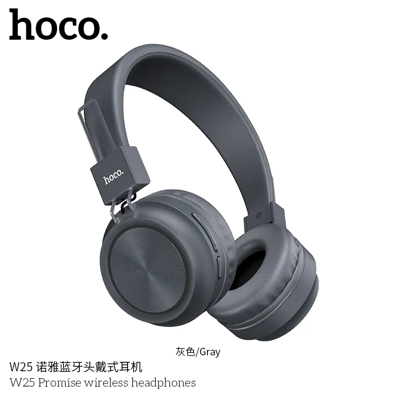 Thiết kế tai nghe Bluetooth chụp tai Hoco W25 với kiểu dáng hiện đại, gọn nhẹ