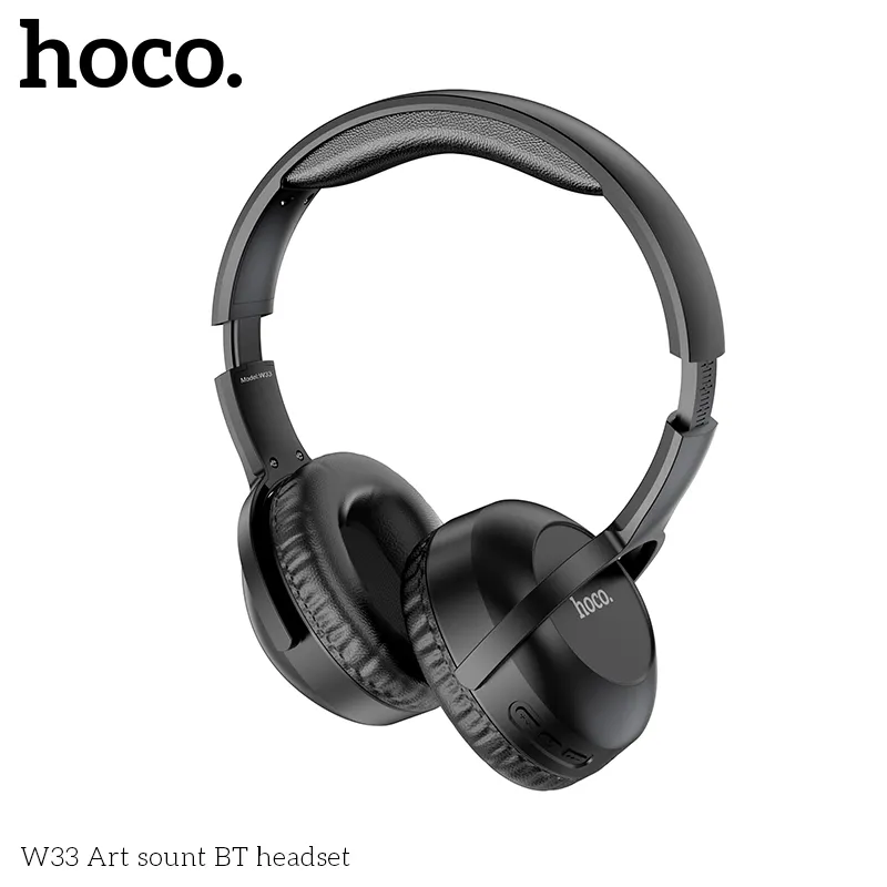 Thiết kế tai nghe chụp tai Hoco W33 nhỏ gọn, thời trang với màu sắc bắt mắt