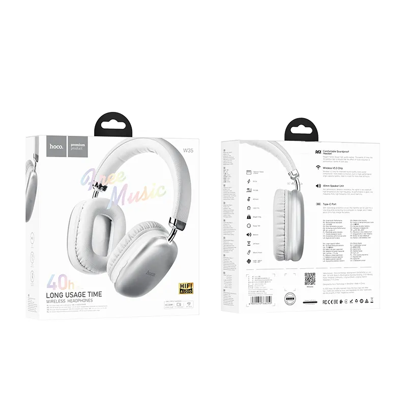 Kích thước nhỏ gọn 204*185*84mm Tai Nghe Bluetooth Hoco W35 Air Triumph