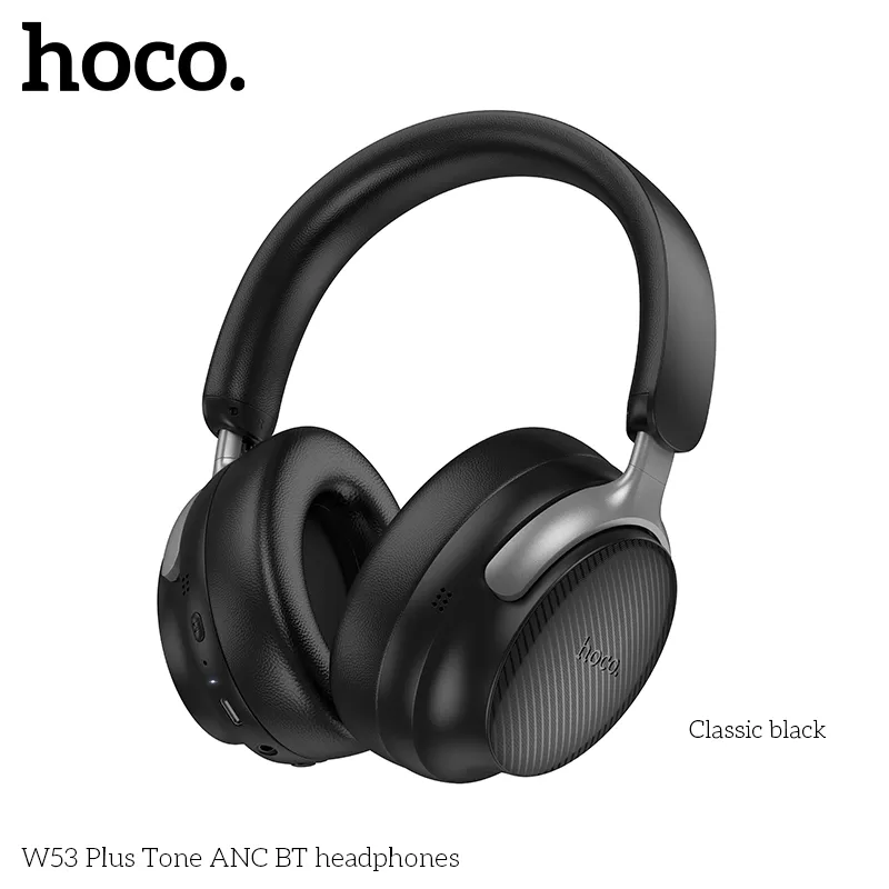 Tai nghe Hoco W53 Plus Tone ANC công năng Bluetooth 5.4, pin 800mAh sử dụng lâu dài