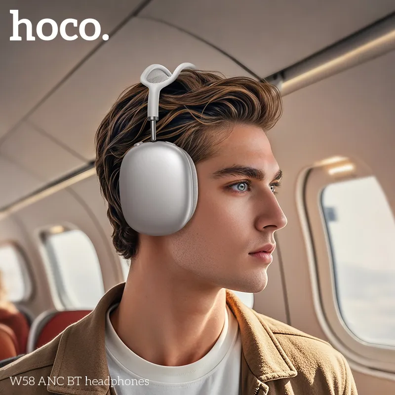 Tai nghe Bluetooth chụp tai Hoco W58 ANC chất lượng cao, thiết kế hiện đại và tiện lợi