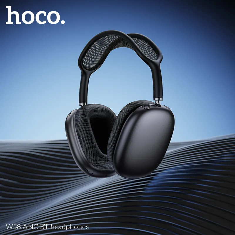 Tai nghe Bluetooth Hoco W58 ANC sang trọng với kiểu dáng chụp tai ôm sát, bền bỉ