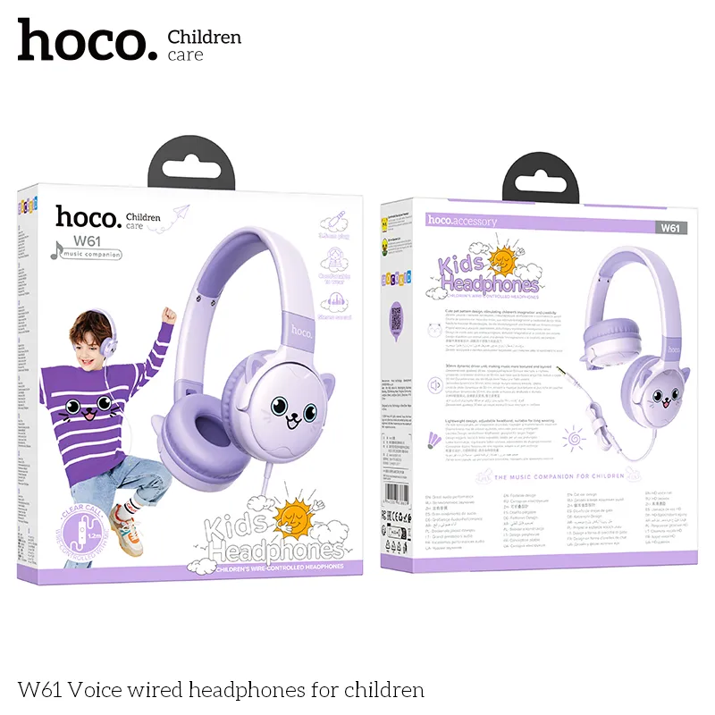 Tính năng điều khiển qua dây, micro nhạy bén trong tai nghe Hoco W61