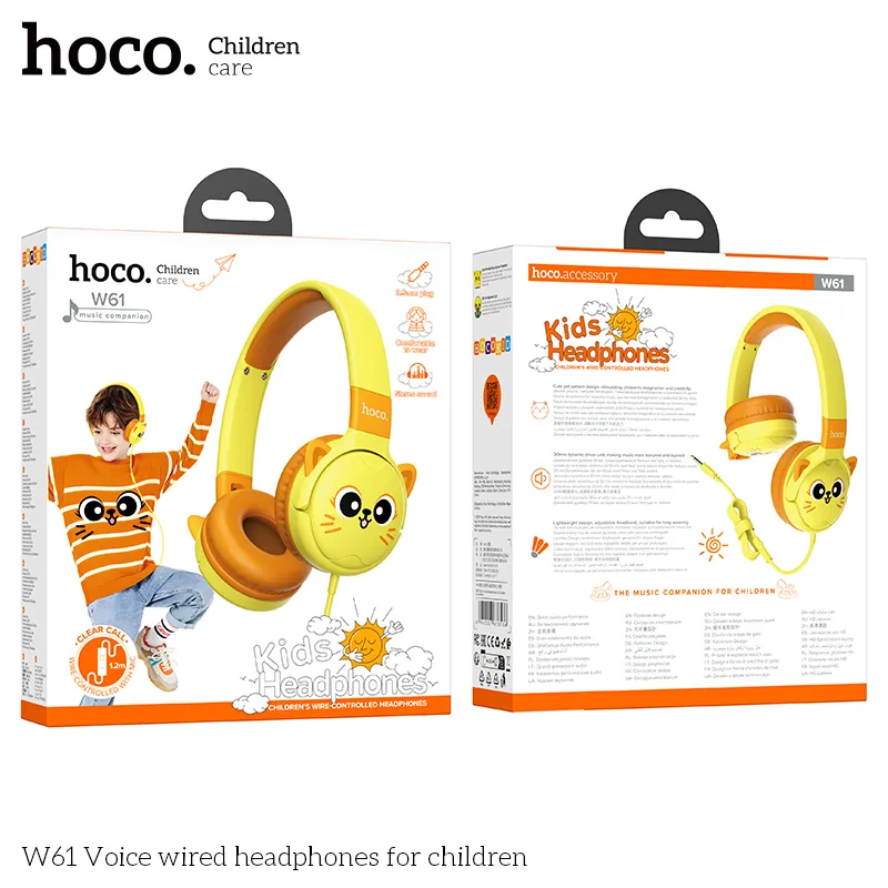 Đóng gói tai nghe Hoco W61 gọn nhẹ, an toàn, tiện lợi khi vận chuyển