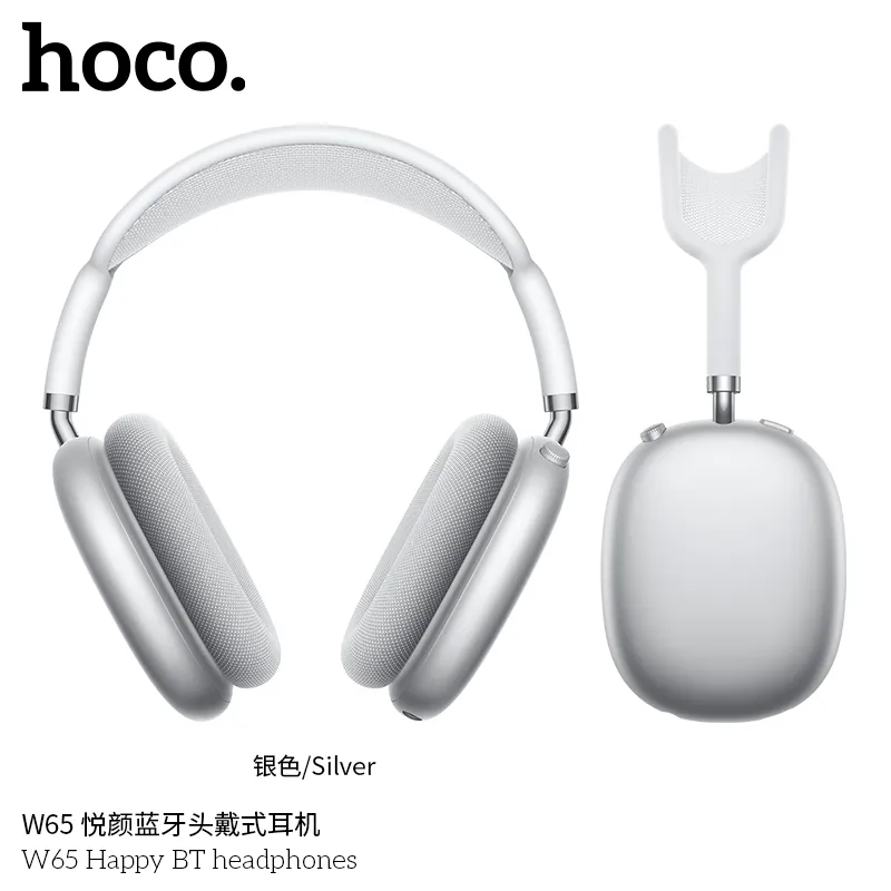 Tai nghe Hoco W65 Happy màu đen sang trọng, kiểu dáng chụp tai êm ái
