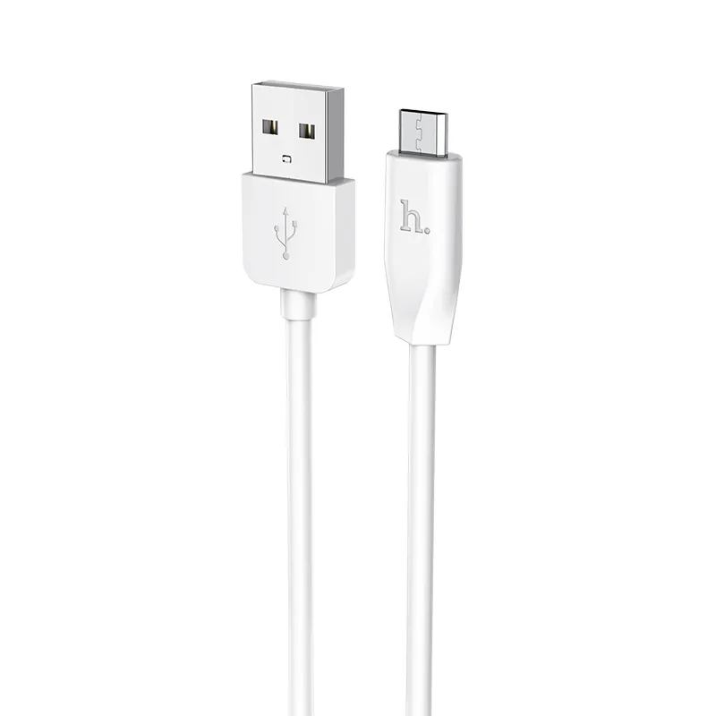 Cáp Sạc Micro Hoco X1 Rapid L=1M thiết kế dây trắng tròn thanh lịch hiệu năng cao