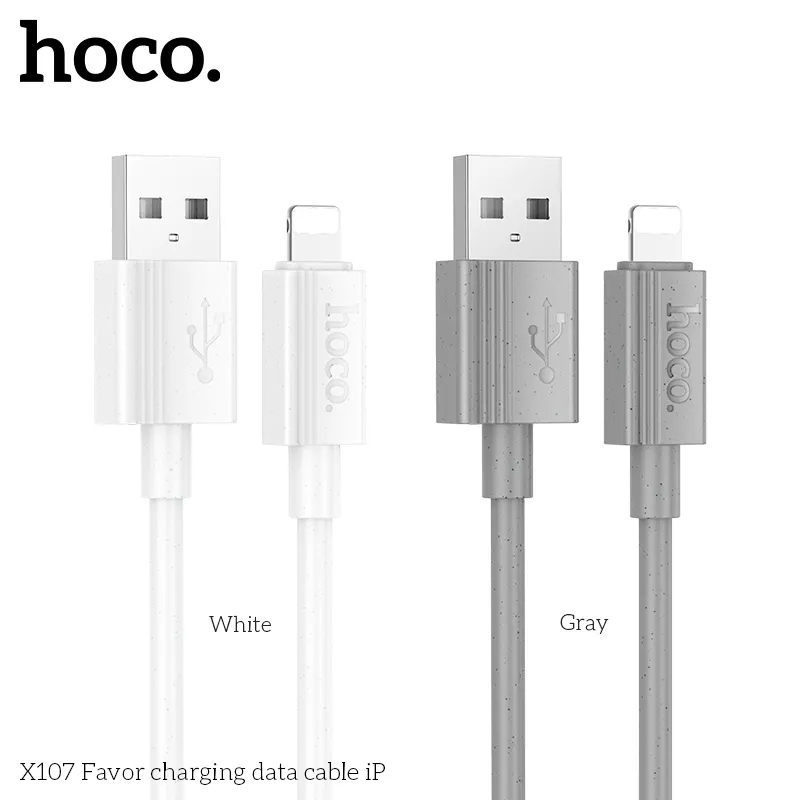 Kích thước Cáp Sạc iP Hoco X107 Favor dài 1m, trọng lượng 25g, tiện lợi sử dụng