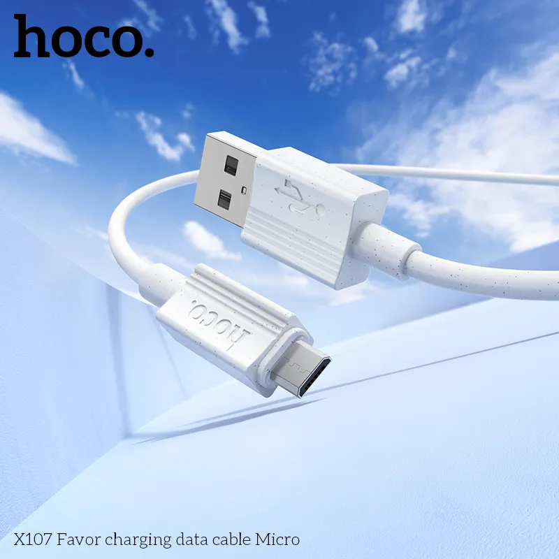 Cáp Sạc Micro Hoco X107 Favor với thiết kế bền bỉ và chất lượng cao