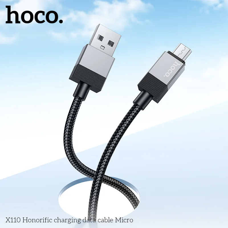 Tính năng chi tiết cáp Micro Hoco X110: lõi nhôm, lõi đồng, hỗ trợ sạc nhanh