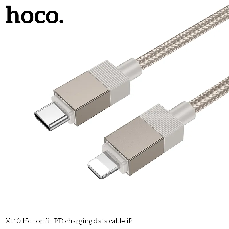 Cáp sạc PD iP Hoco X110 Honorific công năng sạc nhanh 27W tiện lợi