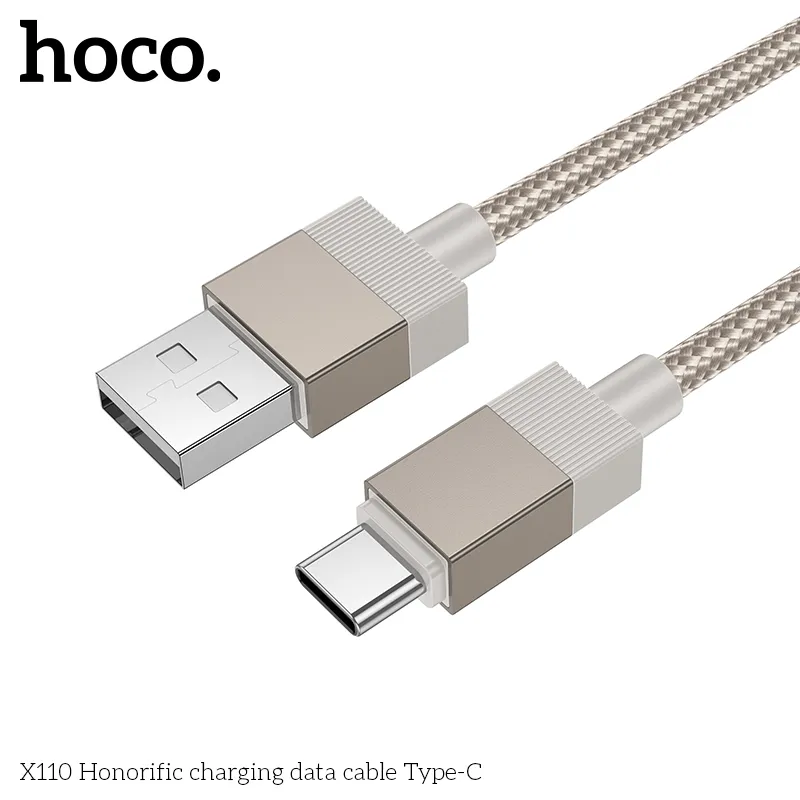 Công năng sạc nhanh 3A, truyền dữ liệu ổn định với cáp sạc Hoco X110 Honorific